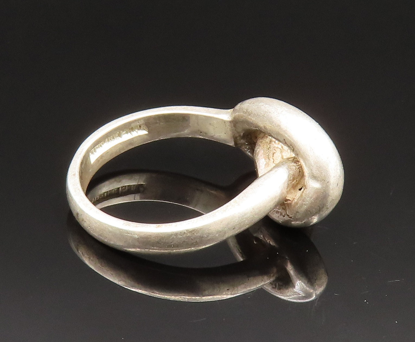 HUBERTUS VON SKAL 925 Sterling Silver Vintage Love Knot Ring Sz 6.5 RG24949