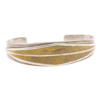 925 Sterling Silver  Vintage Antique Inlaid Jasper Cuff Bracelet  BT8028