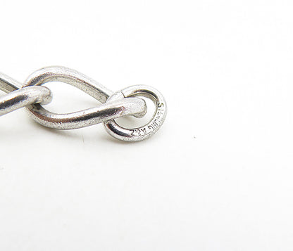 925 Sterling Silver  Vintage Oxidized YMCA Swim Charm Chain Bracelet  BT3778