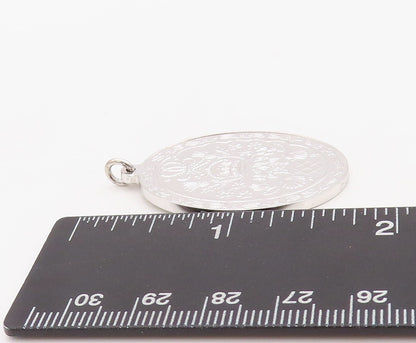 925 Sterling Silver Vintage Pendant Prince Charles Princess Dianna Coin  PT23537