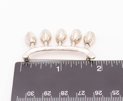925 Sterling Silver Vintage Brooch Pin CYNTHIA GALE Designer Dented Drop BP10747