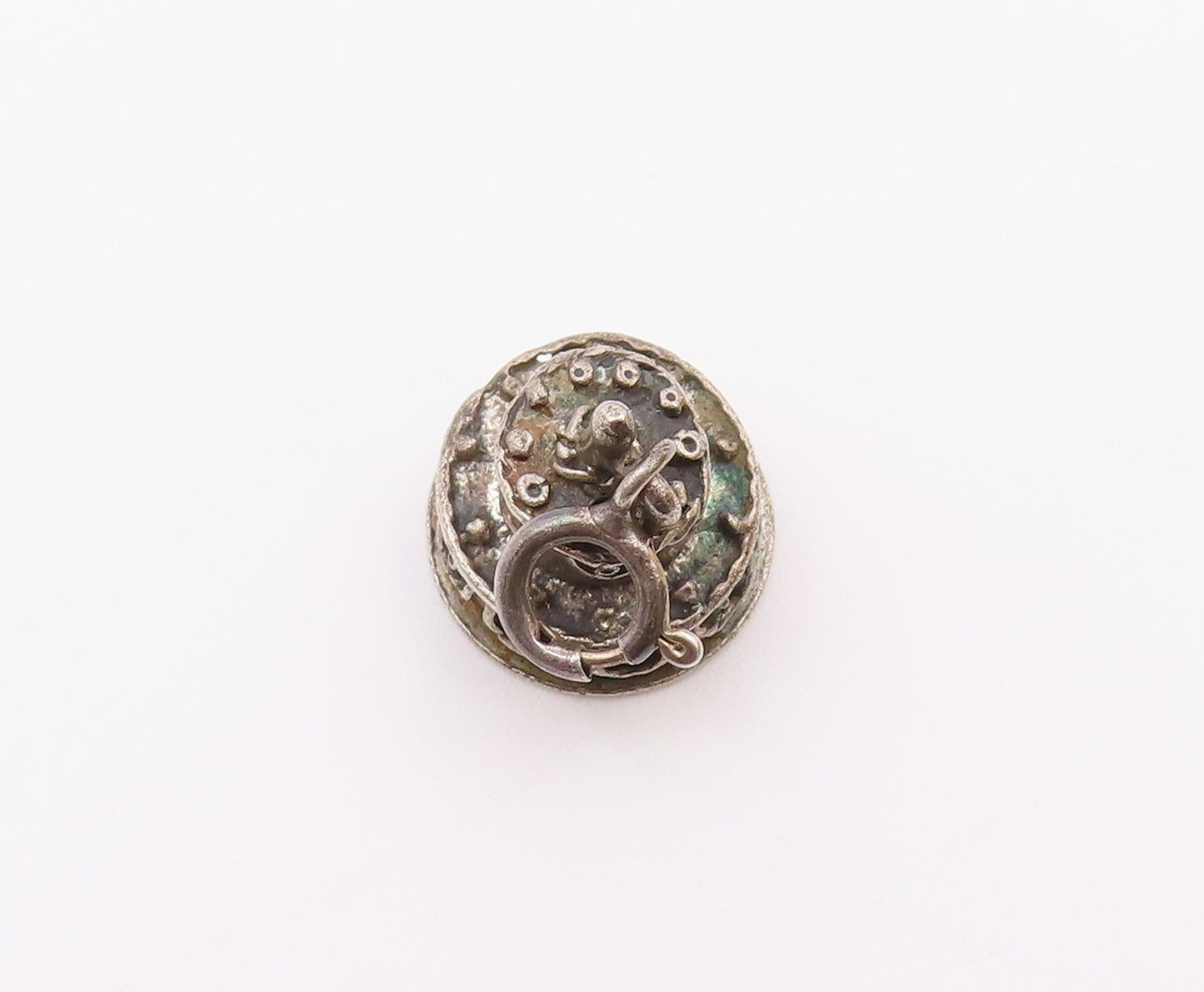 925 Sterling Silver  Vintage Petite Dark Tone Birthday Cake Pendant  PT17512