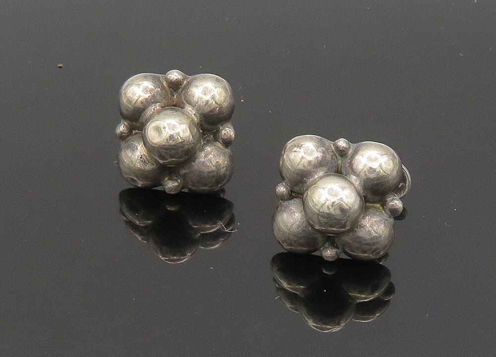 925 Sterling Silver  Vintage Antique Dark Tone Non Pierce Earrings  EG11175