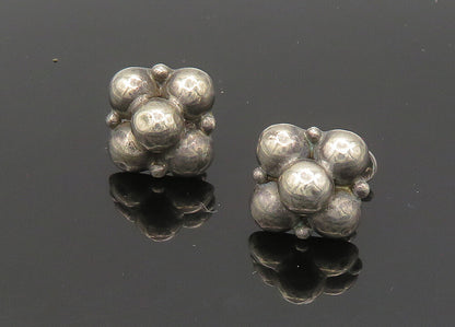 925 Sterling Silver  Vintage Antique Dark Tone Non Pierce Earrings  EG11175