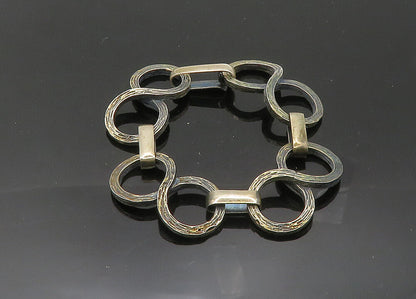 DESIGNER 925 Silver  Vintage Dark Tone Infinity Link Chain Bracelet  BT8226