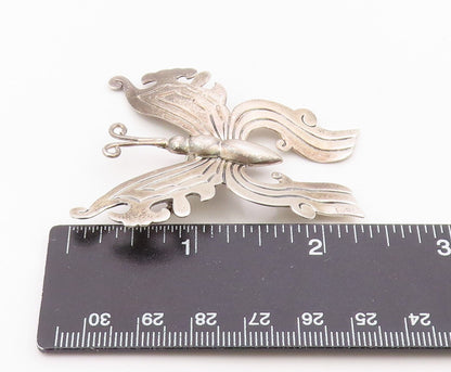 925 Sterling Silver Vintage Brooch Pin TAXCO MEXICO Modernist Butterfly  BP12555
