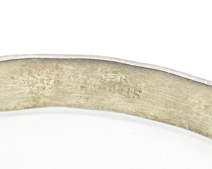 MEXICO 925 Sterling Silver  Vintage Arrow Etched Bangle Bracelet  BT4770