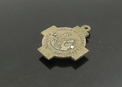 925 Sterling Silver  Vintage Antique Saint Ignazio Of Laconi Pendant  PT19447