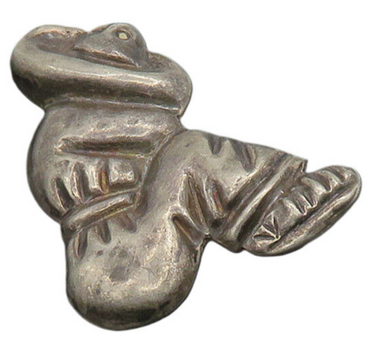 MEXICO 925 Sterling Silver  Vintage Antique Sitting Man Brooch Pin  BP7892