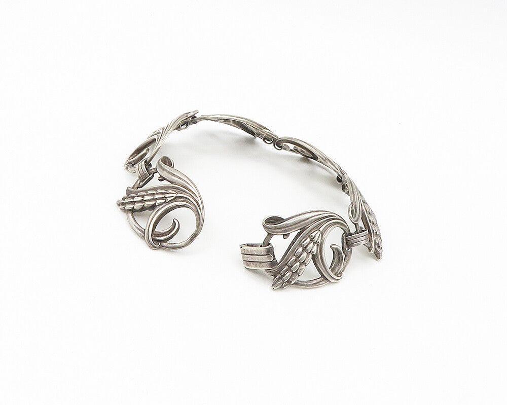 DANECRAFT 925 Sterling Silver  Vintage Dark Tone Wheat Chain Bracelet  BT7213