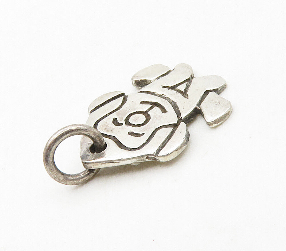 925 Sterling Silver  Vintage Petite Sitting Monkey Animal Pendant  PT12875