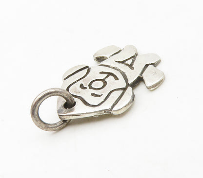 925 Sterling Silver  Vintage Petite Sitting Monkey Animal Pendant  PT12875
