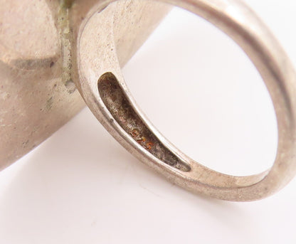 925 Sterling Silver Vintage Ring Minimalist Elongated Oval Band  Sz 6  RG35157