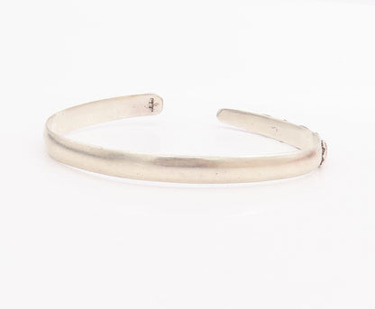 18k Gold 925 Sterling Silver Vintage Bracelet Trible Design Carved Cuff  BT10470