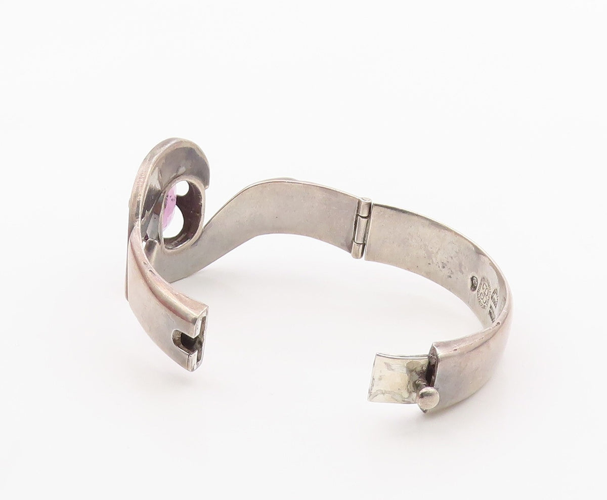 925 Sterling Silver Vintage Bracelet LOS BALLESTEROS MEXICO Gemstone  BT12103