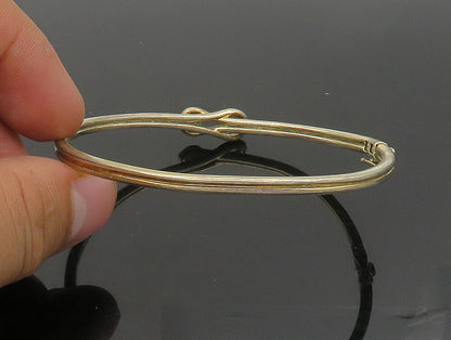 925 Sterling Silver  Vintage Cubic Zirconia Accent Thin Bangle Bracelet BT1338