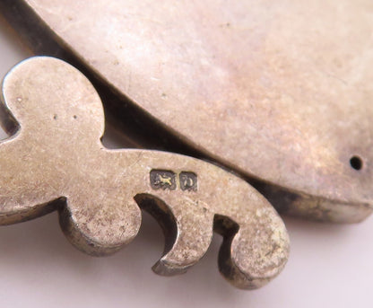 925 Sterling Silver Vintage Pendant MANTON & MOLE Crowned Shield Crest  PT26385