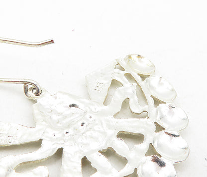 ANDES 925 Sterling Silver  Vintage Traditional Figure Dangle Earrings  EG4692