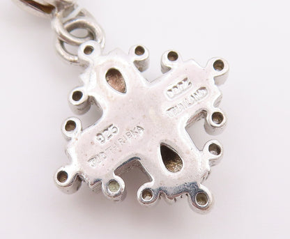 925 Sterling Silver Vintage Pendant JUDITH RIPKA Peridot Maltese Charm  PT26554