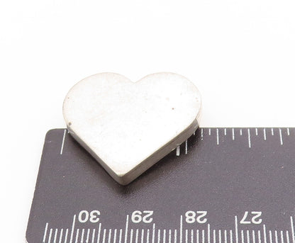 925 Sterling Silver Vintage Brooch Minimalist Solid Love Heart Design  BP11922
