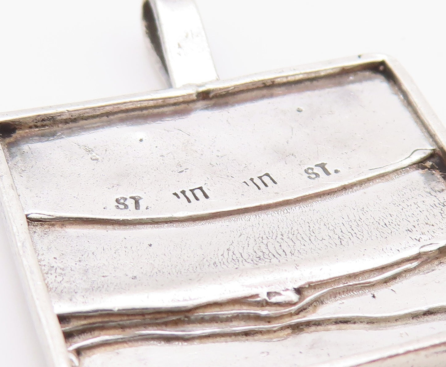 925 Sterling Silver Vintage Pendant Religious Jerusalem Jeremiah  PT24072