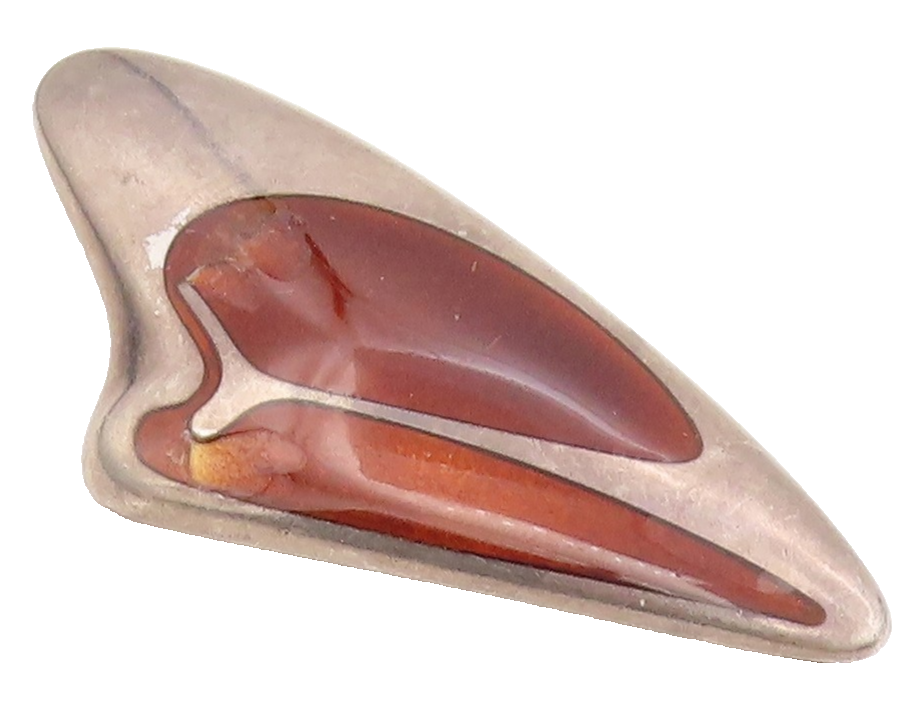 925 Sterling Silver Vintage Brooch Pin GEORG JENSEN DENMARK Enamel Wing  BP12184