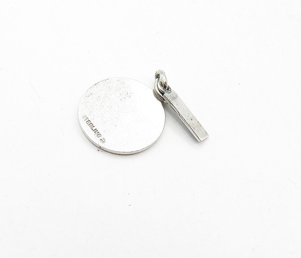 925 Sterling Silver  Shiny Enamel Coated Sweet 16 Birthday Pendant  PT6854