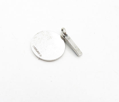 925 Sterling Silver  Shiny Enamel Coated Sweet 16 Birthday Pendant  PT6854