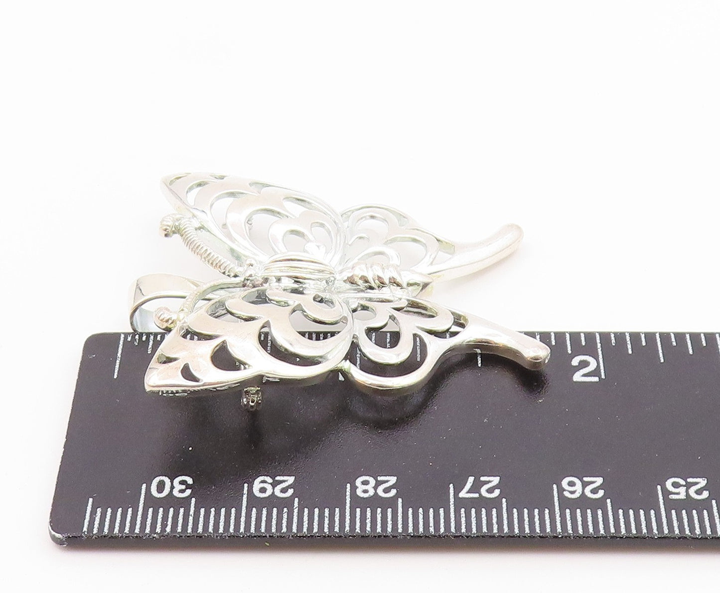 ROSS SIMON 925 Sterling Silver  Shiny Butterfly Cutout Brooch Pin  BP5366