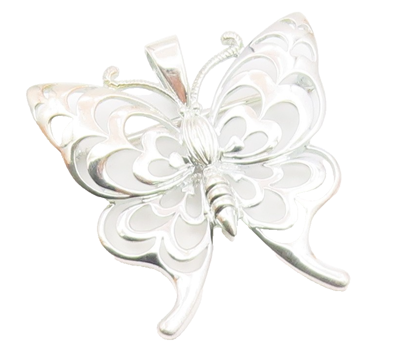 ROSS SIMON 925 Sterling Silver  Shiny Butterfly Cutout Brooch Pin  BP5366