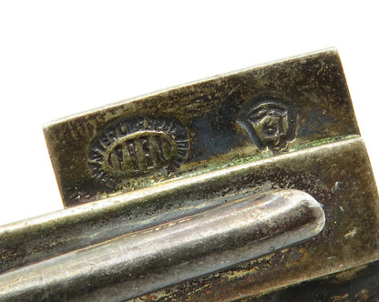 MEXICO 925 Sterling Silver  Vintage Mayan Aztec Sun Calendar Tie Clip  TR1950