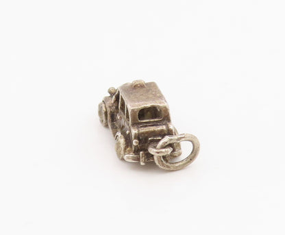 925 Sterling Silver Vintage Pendant Miniature Classic Car Charm Moves  PT26156