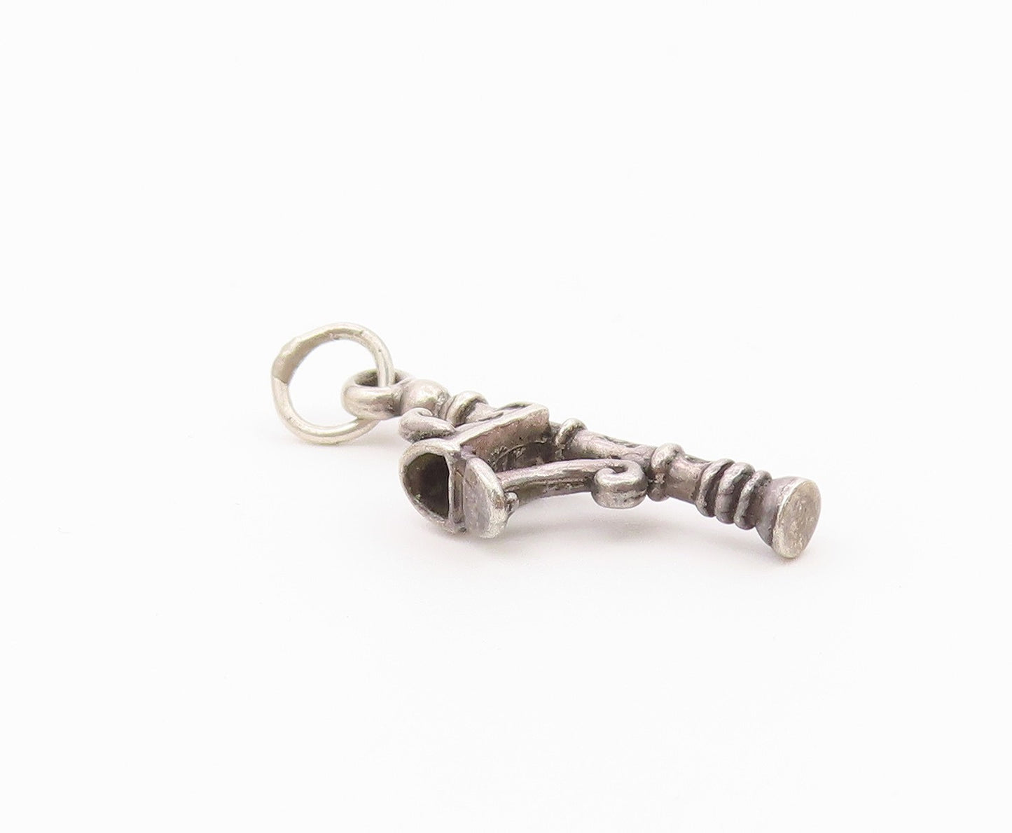 925 Sterling Silver  Vintage Dark Tone Old Fashion Mailbox Pendant  PT20061