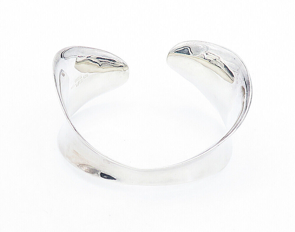 RLM STUDIO 925 Silver  Shiny Polished Concave Tapered Cuff Bracelet  BT2773