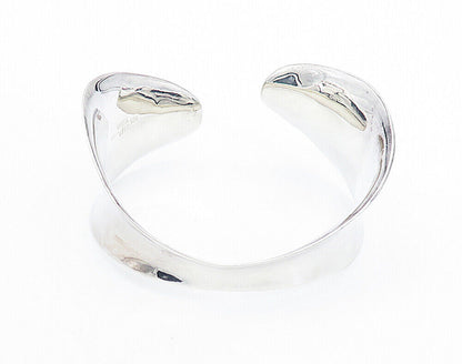 RLM STUDIO 925 Silver  Shiny Polished Concave Tapered Cuff Bracelet  BT2773