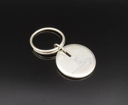 925 Sterling Silver  Vintage Carved Barcelona Souvenir Key Chain  TR3385