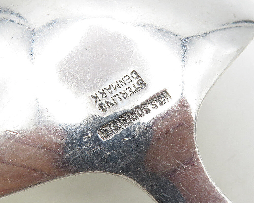 W&S SORENSEN DENMARK 925 Silver  Vintage Shiny Swirl Ladle Spoon  TR2574