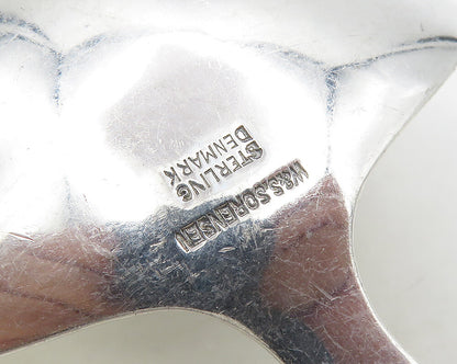 W&S SORENSEN DENMARK 925 Silver  Vintage Shiny Swirl Ladle Spoon  TR2574