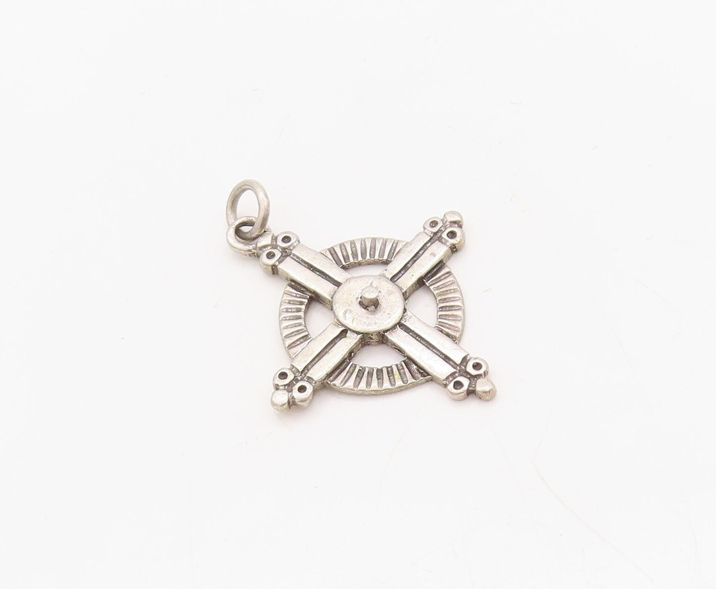 925 Sterling Silver Vintage Pendant Antique Trible Design Cutout  PT23678