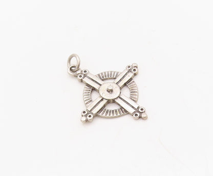925 Sterling Silver Vintage Pendant Antique Trible Design Cutout  PT23678