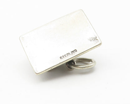 925 Sterling Silver  Vintage Petite Dark Tone House & Lawn Pendant  PT8731