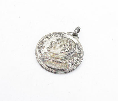 925 Sterling Silver  Vintage Antique Oxidized Vatican City Pendant  PT3948