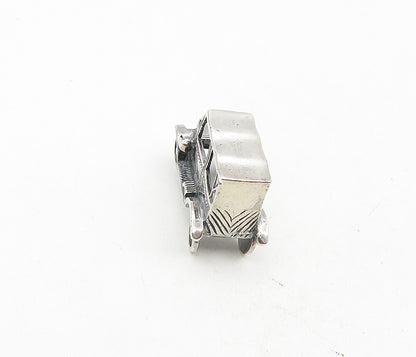 925 Sterling Silver  Vintage Dark Tone Petite Old Fashioned Car Trinket TR1504