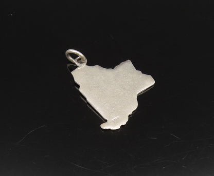 925 Sterling Silver  Vintage Enamel New York State Souvenir Pendant  PT21586