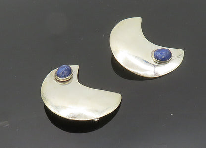 TULLA BOOTH 925 Silver  Vintage Sodalite Crescent Non Pierce Earrings  EG10035