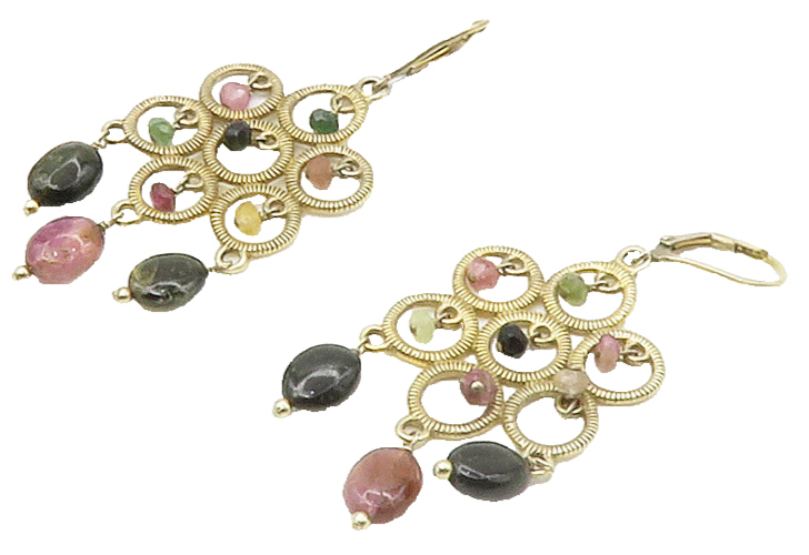 925 Sterling Silver  Quartz & Jasper Gold Plated Shiny Dangle Earrings  EG8572