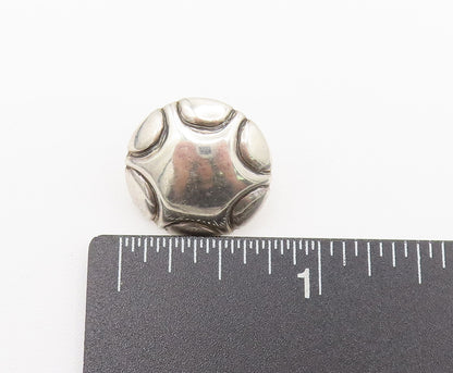 925 Sterling Silver  Vintage Etched Star Dome Fashion Earrings  EG12304