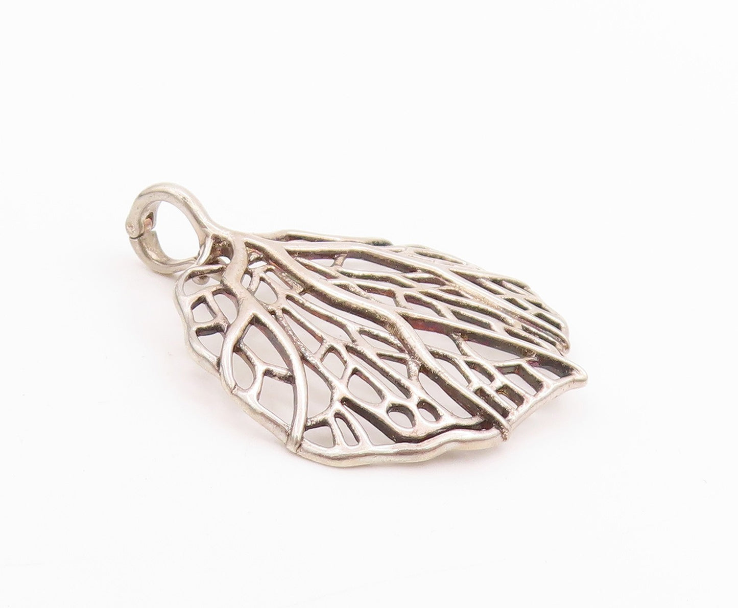 925 Sterling Silver Vintage Pendant Upside Down Tree Of Life Cutout  PT24576