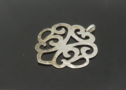 SILPADA 925 Sterling Silver  Vintage Shiny Hammered Open Swirl Pendant PT17187