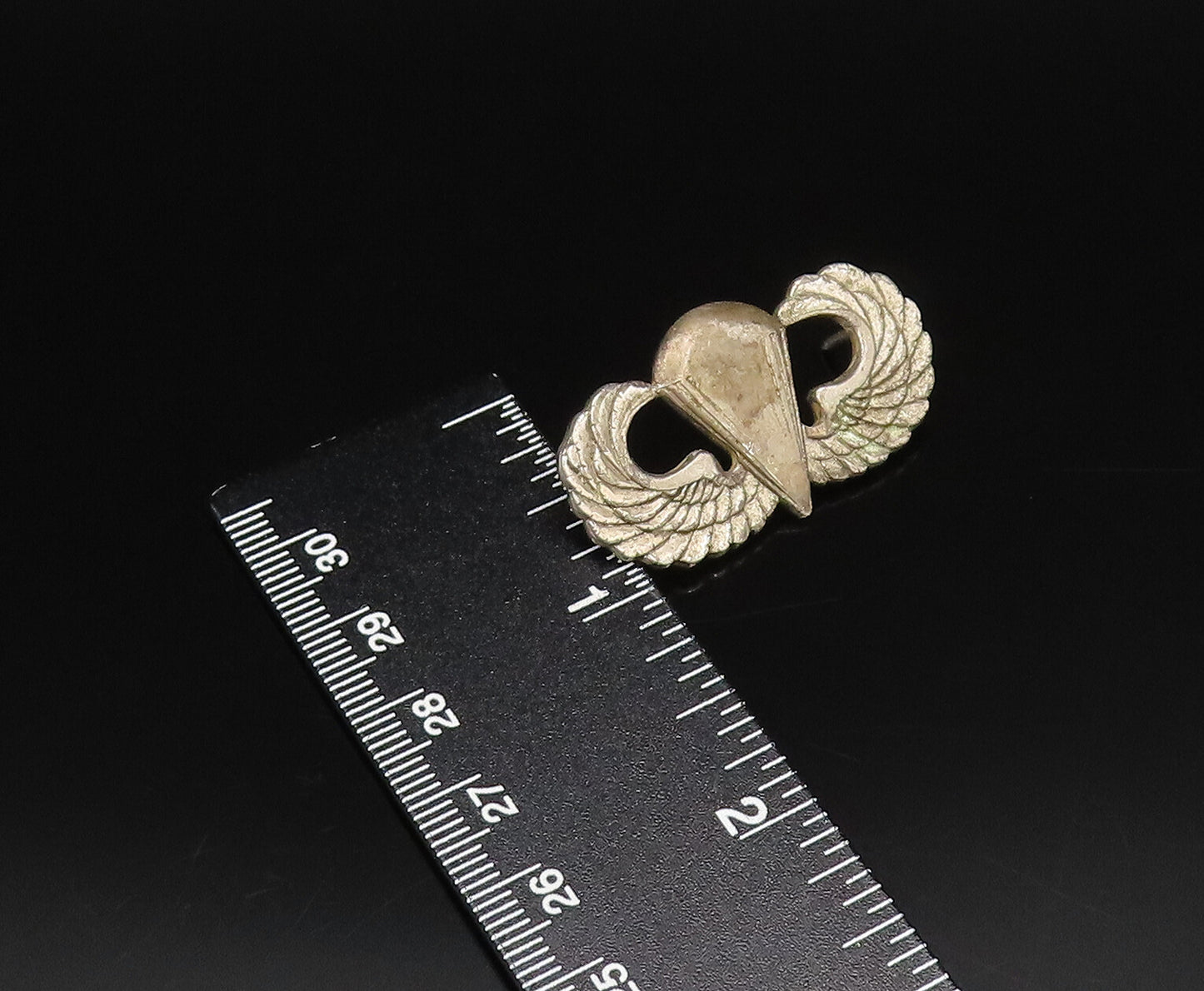 925 Sterling Silver  Vintage United States Military Parachute Wings Pin TR3429